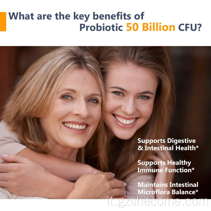 Probiotici 50 miliardi di ceppi CFU 20 Capsule di probiotici